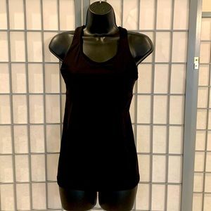 Lululemon black tank top with built in bra. Size 6